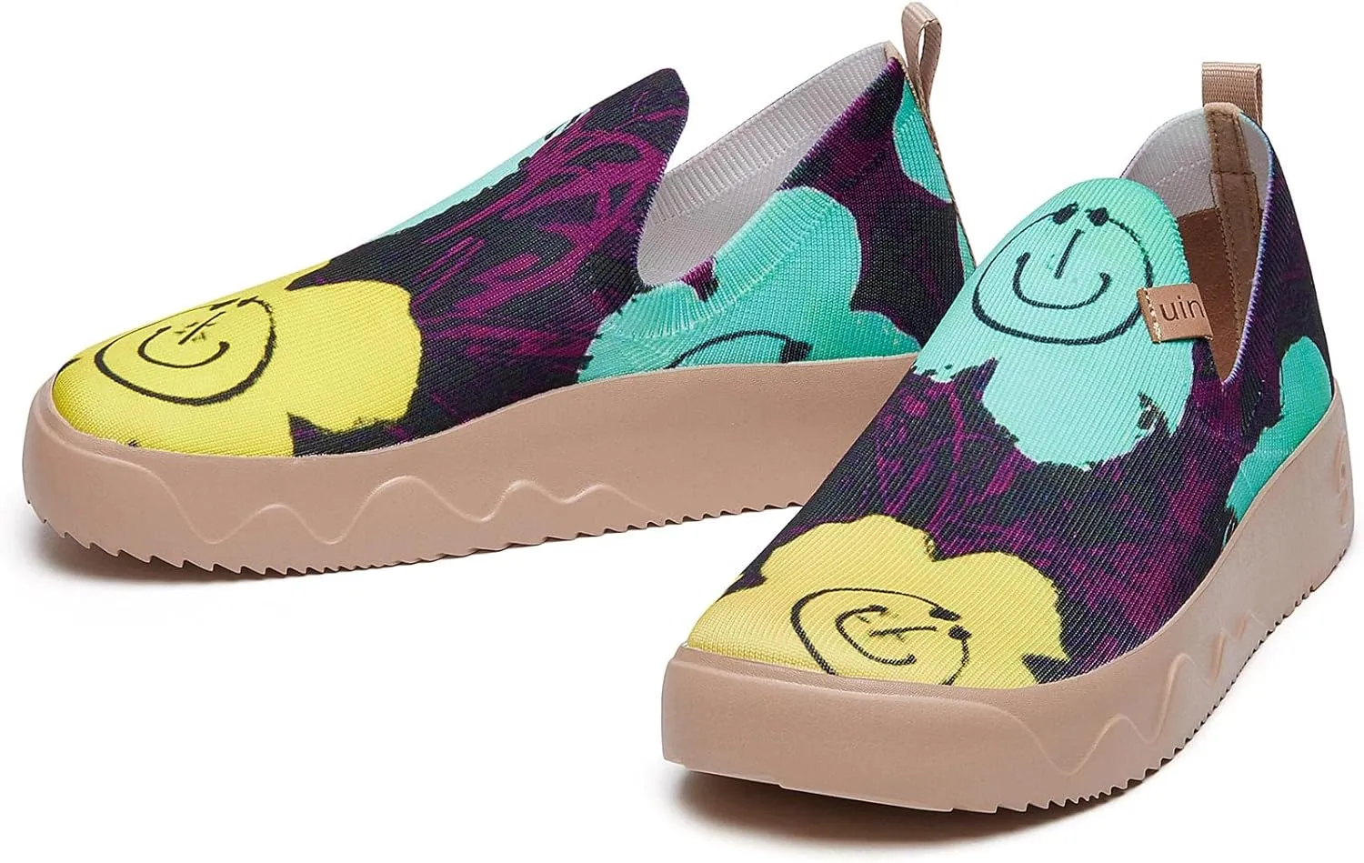UIN Women's Art Painted Travel Shoes Slip On Casual Loafers Lightweight Comfort Fashion Sneaker Fuerteventura