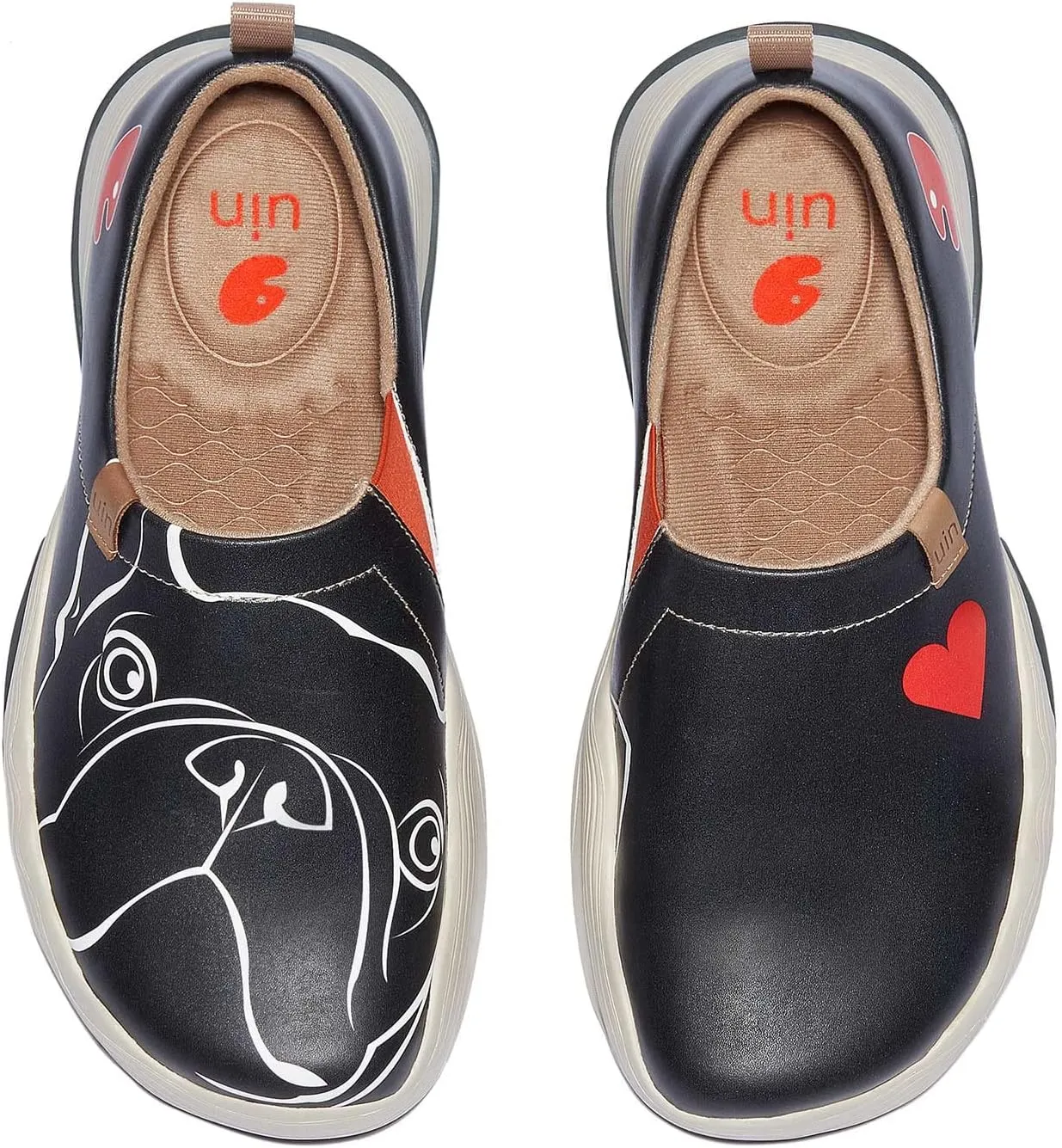 UIN Women's Walking Shoes Casual Slip On Loafers Lightweight Art Painted Platform Fashion Sneaker Toledo Ⅴ