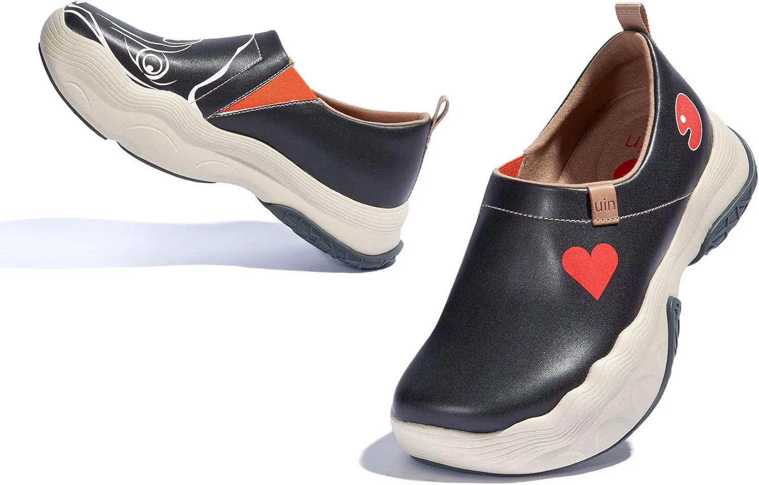 UIN Women's Walking Shoes Casual Slip On Loafers Lightweight Art Painted Platform Fashion Sneaker Toledo Ⅴ