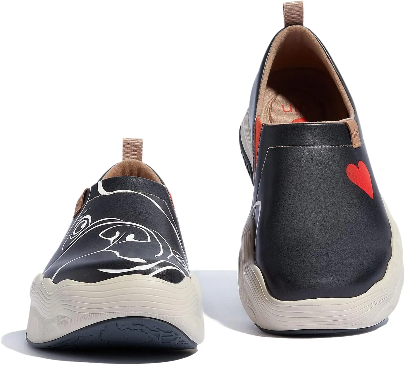 UIN Women's Walking Shoes Casual Slip On Loafers Lightweight Art Painted Platform Fashion Sneaker Toledo Ⅴ