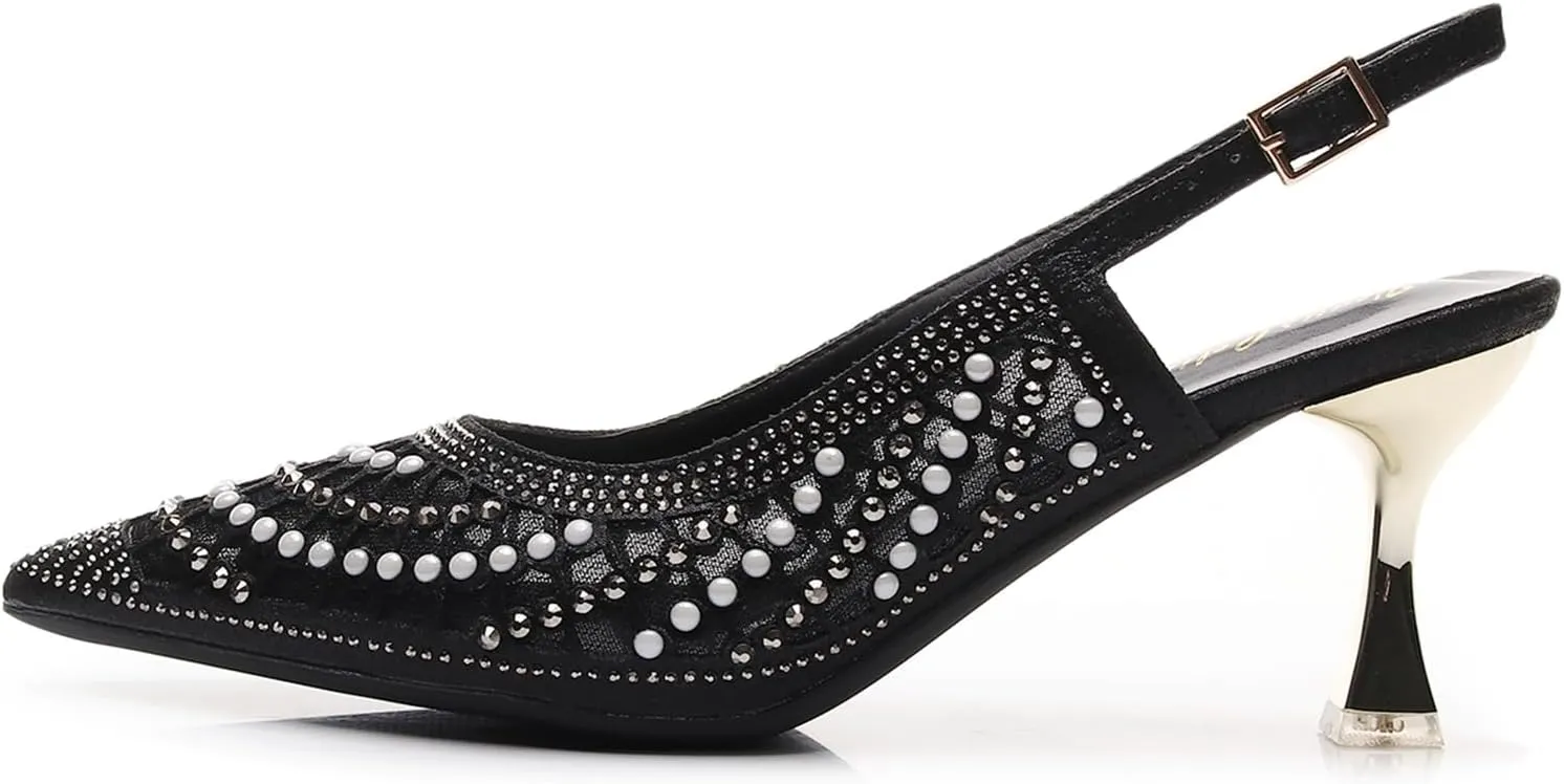 VenusCelia Women's Charming Lady Slingback Pump Shoe