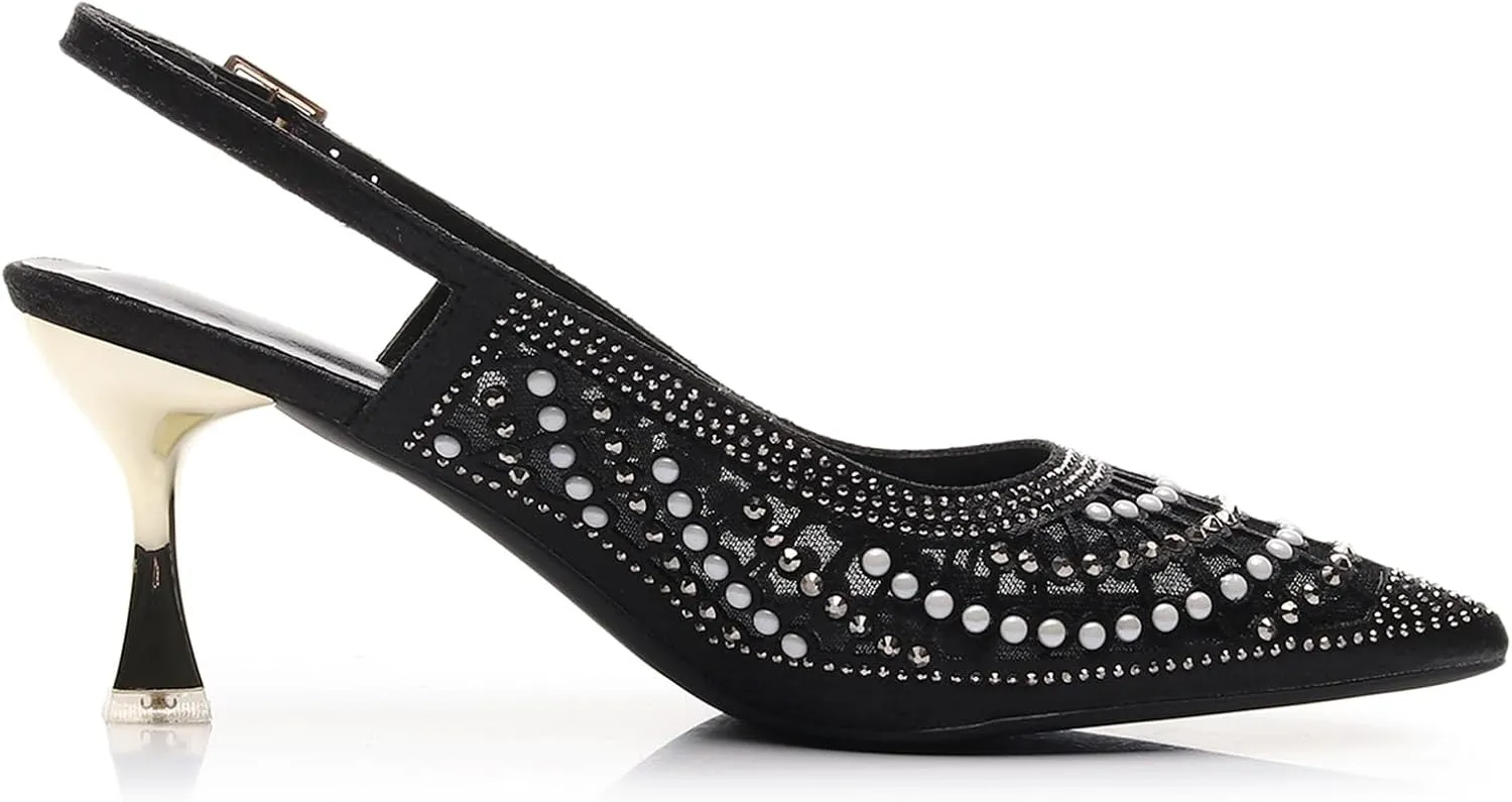 VenusCelia Women's Charming Lady Slingback Pump Shoe