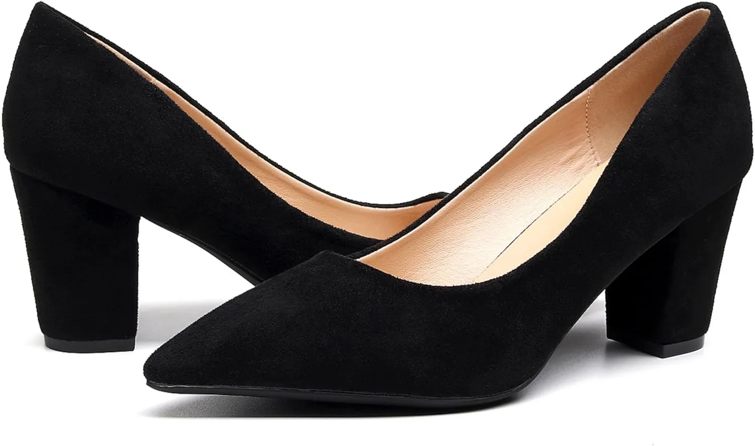 VenusCelia Women's Lewin Pump Chunky Heel Shoe