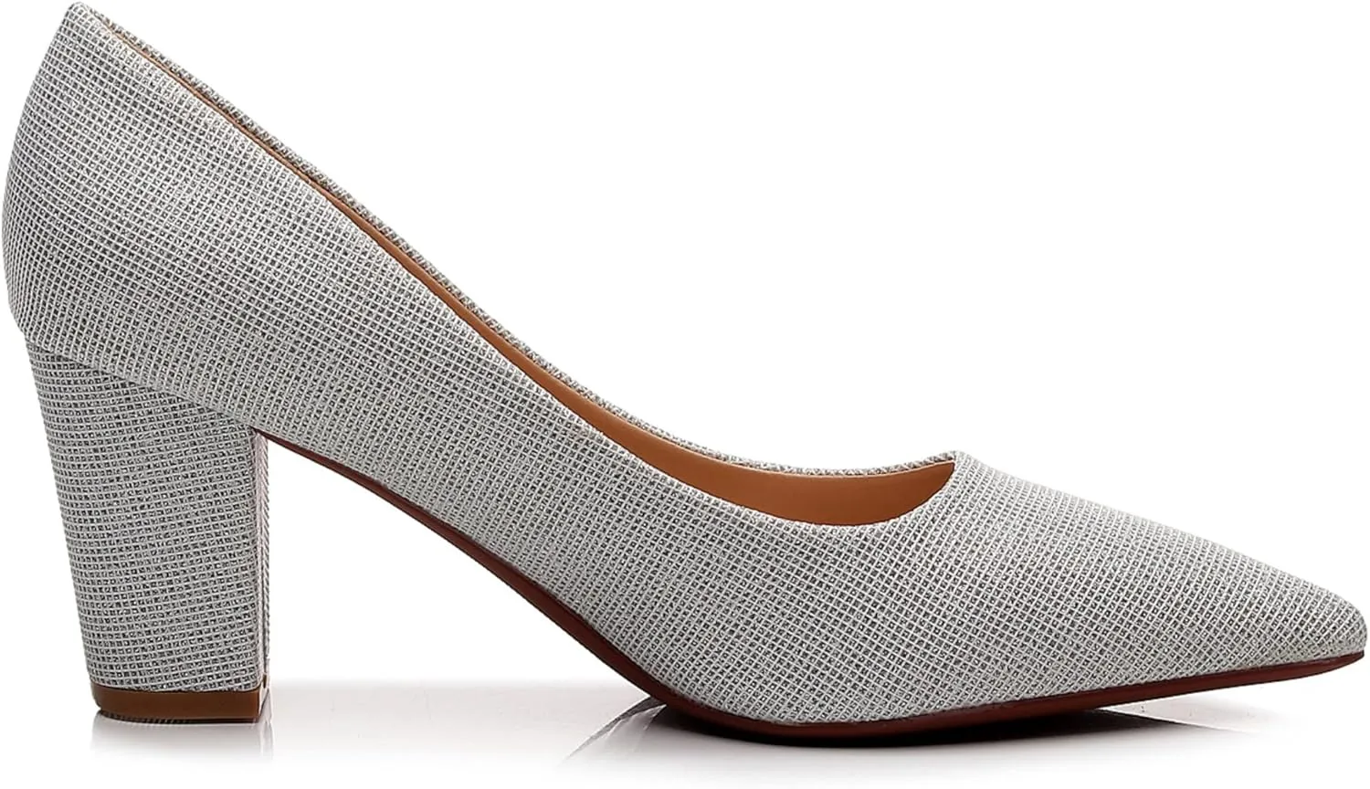 VenusCelia Women's Lewin Pump Chunky Heel Shoe