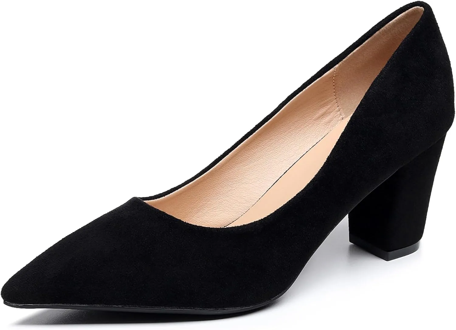VenusCelia Women's Lewin Pump Chunky Heel Shoe
