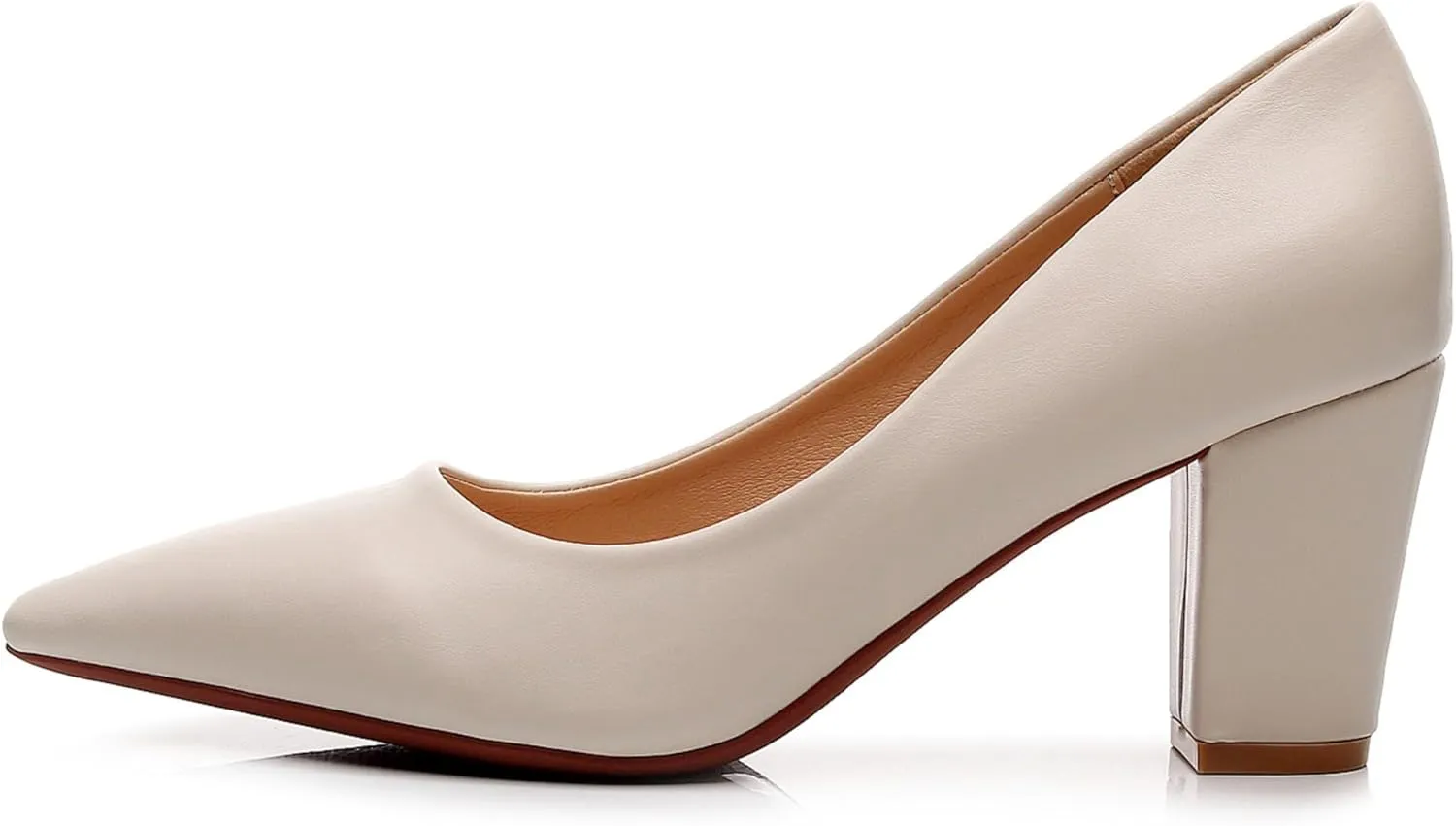 VenusCelia Women's Lewin Pump Chunky Heel Shoe