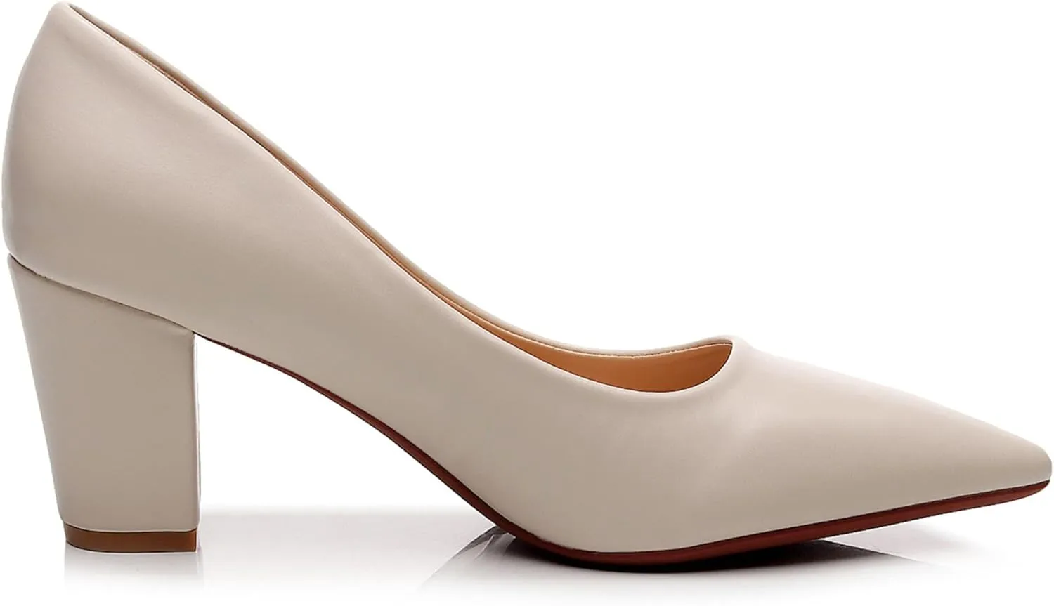 VenusCelia Women's Lewin Pump Chunky Heel Shoe