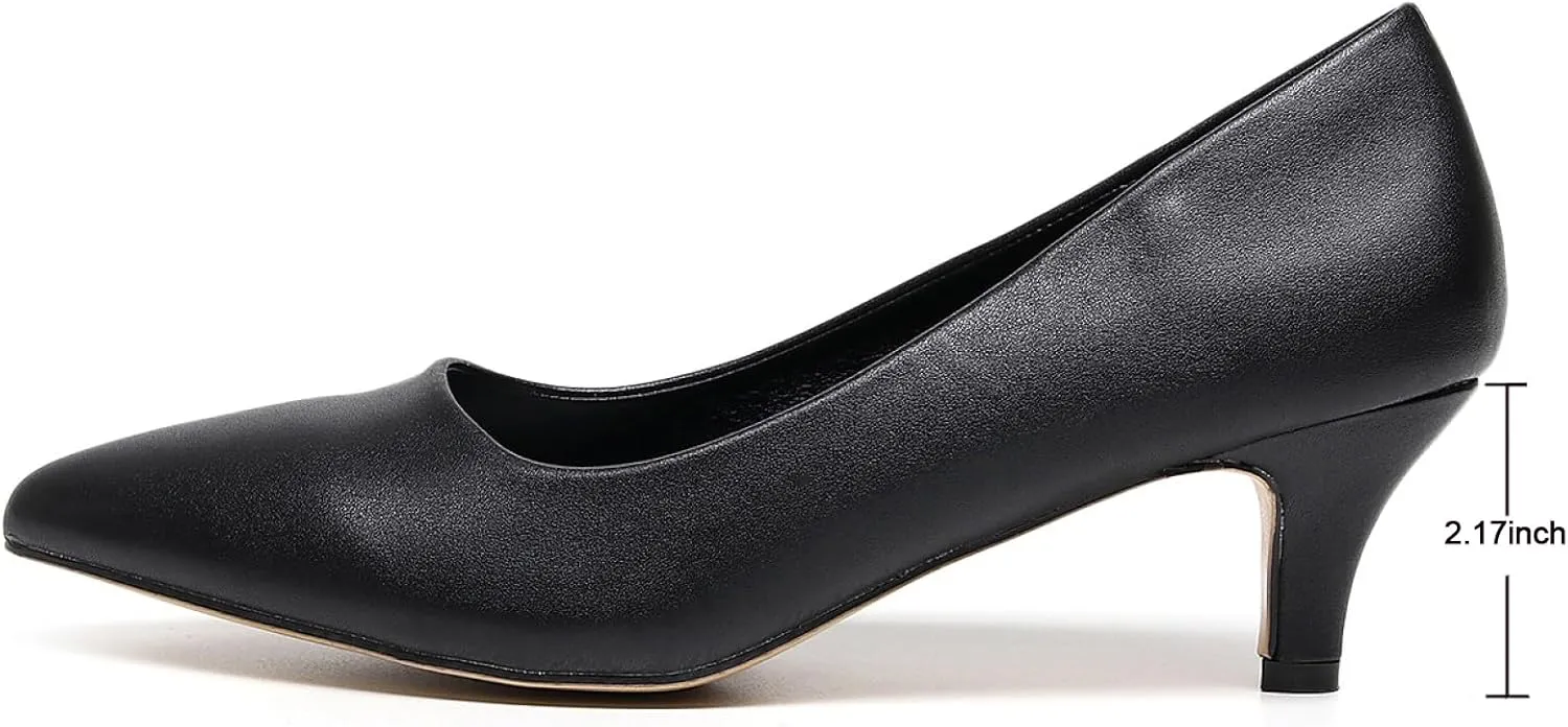 VenusCelia Women's Rokoko Pump Kitten Heel Shoe