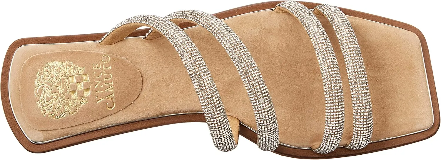 Vince Camuto Women's Peomi Crystal Strap Sandal Slide