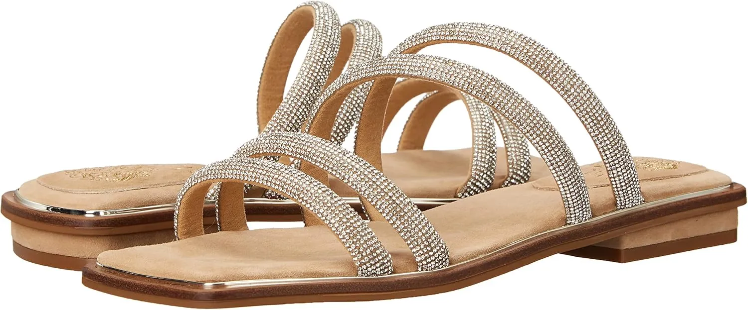 Vince Camuto Women's Peomi Crystal Strap Sandal Slide