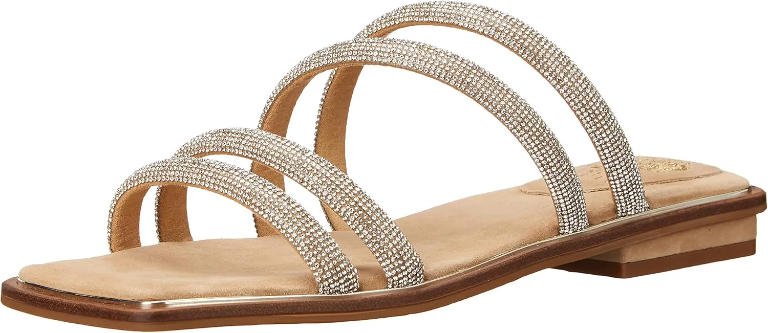 Vince Camuto Women's Peomi Crystal Strap Sandal Slide