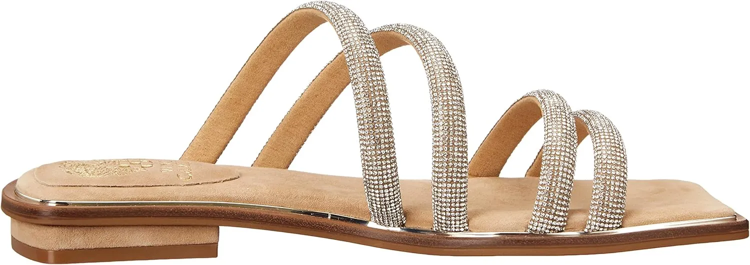 Vince Camuto Women's Peomi Crystal Strap Sandal Slide