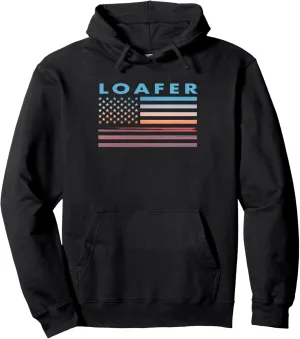 Vintage Sunset American Flag Loafer, Arkansas Pullover Hoodie
