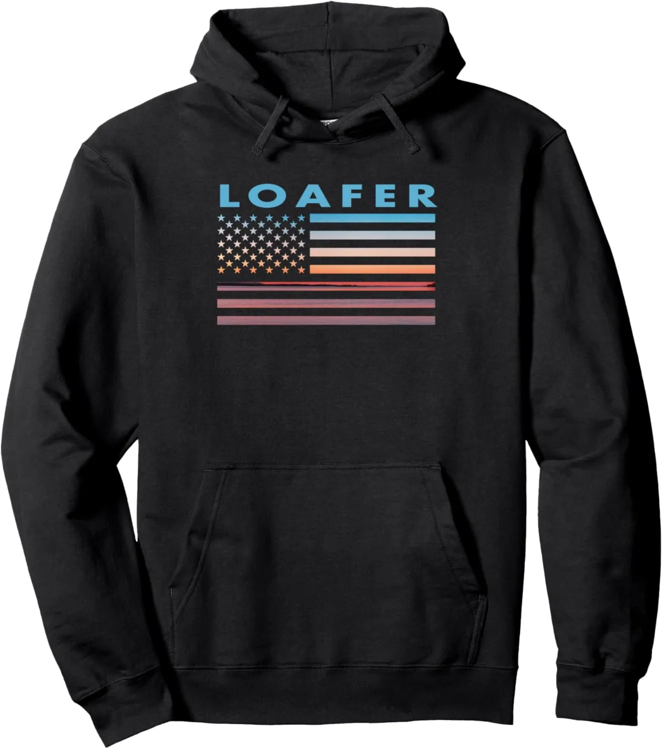 Vintage Sunset American Flag Loafer, Arkansas Pullover Hoodie