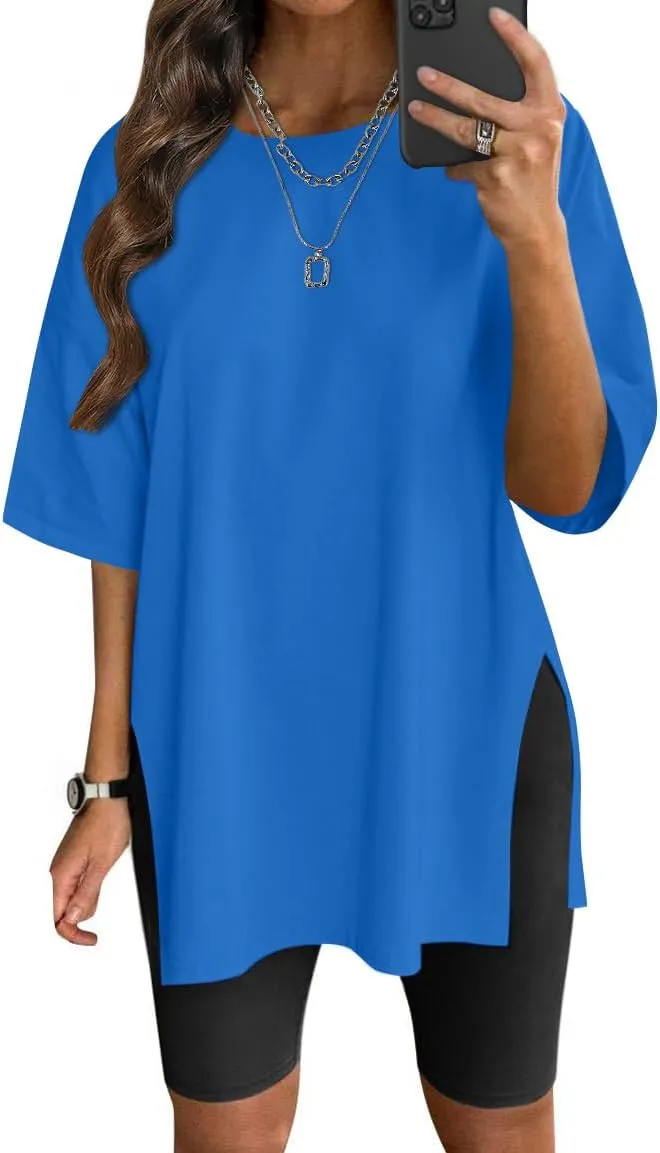 VNIRA Women’s Summer Casual Short Sleeve Oversize Workout T-Shirt Tee Tops