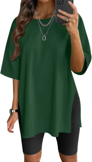 VNIRA Women’s Summer Casual Short Sleeve Oversize Workout T-Shirt Tee Tops
