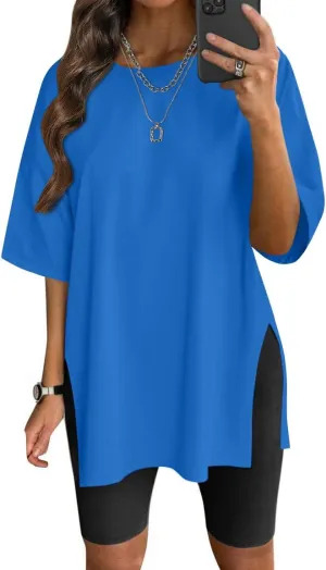 VNIRA Women’s Summer Casual Short Sleeve Oversize Workout T-Shirt Tee Tops