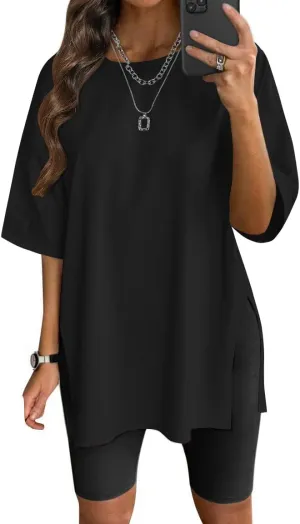 VNIRA Women’s Summer Casual Short Sleeve Oversize Workout T-Shirt Tee Tops