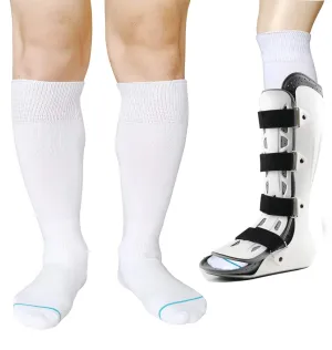 Walking Boot Socks Hospital Sock Liner for Orthopedic Boot Walker Brace, Boot Socks for Air Cam Walkers and Fracture Boot Cast Cover Surgical leg 2 Pairs