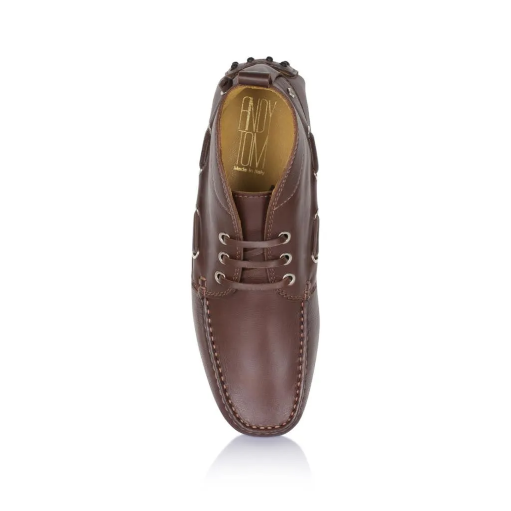 Walnut Brown Leather Driving Boots