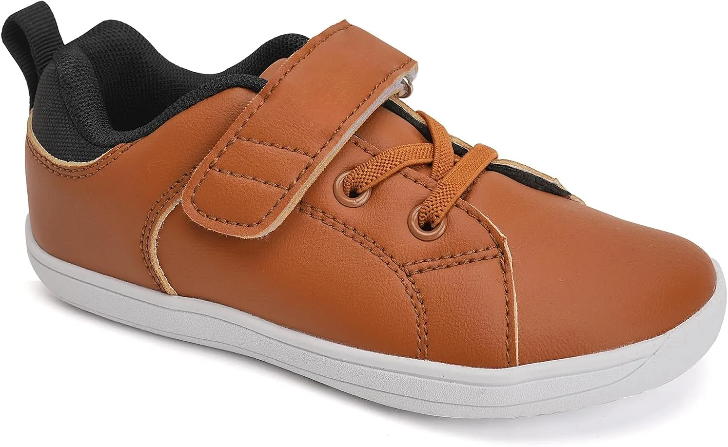 WateLves Toddler Little Kid Wide Barefoot The First Walking Shoes Girls Boys Leather Uniform Dress Shoes Lightweight Splay Naturally Minimalist Sneakers