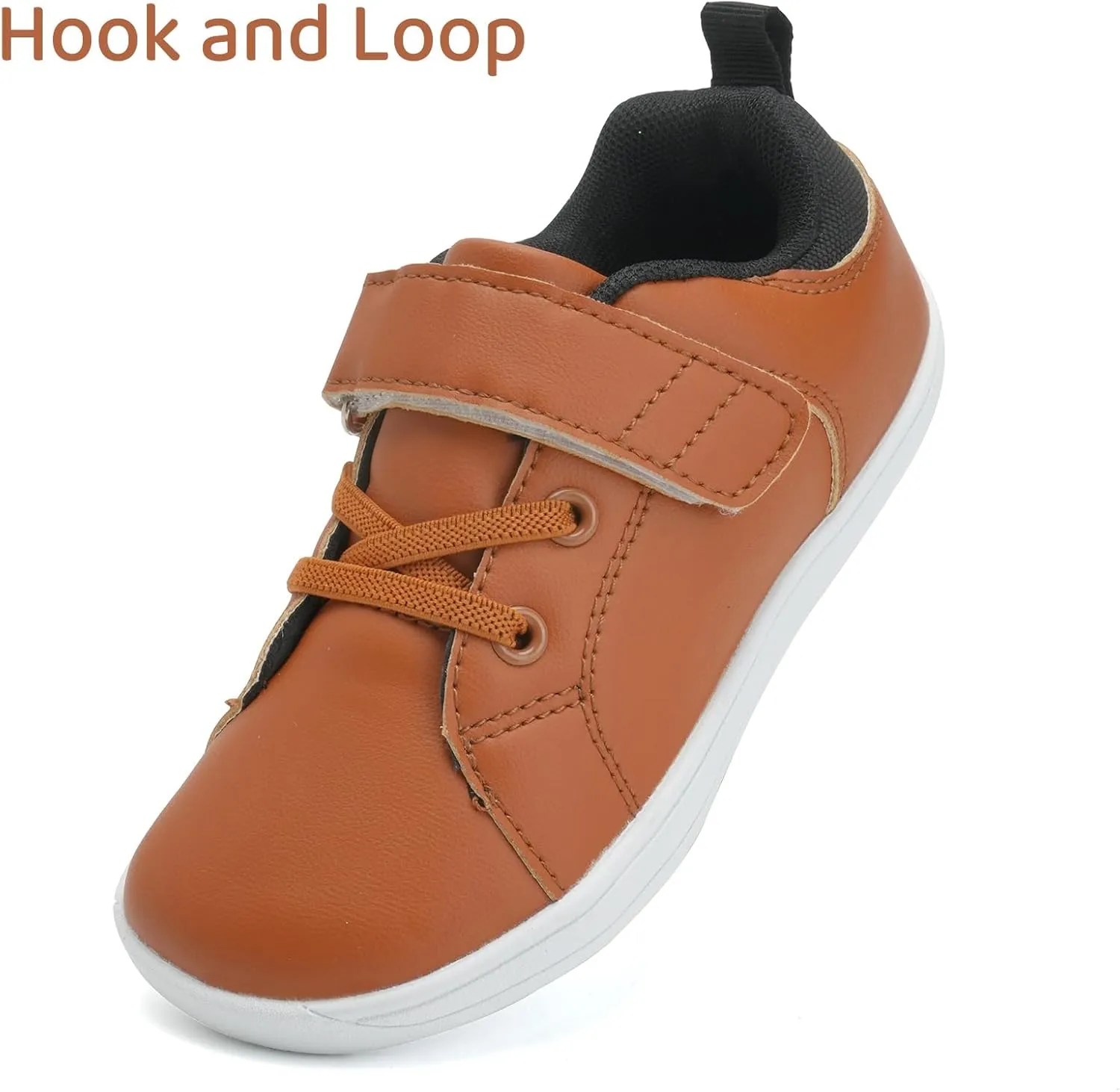 WateLves Toddler Little Kid Wide Barefoot The First Walking Shoes Girls Boys Leather Uniform Dress Shoes Lightweight Splay Naturally Minimalist Sneakers