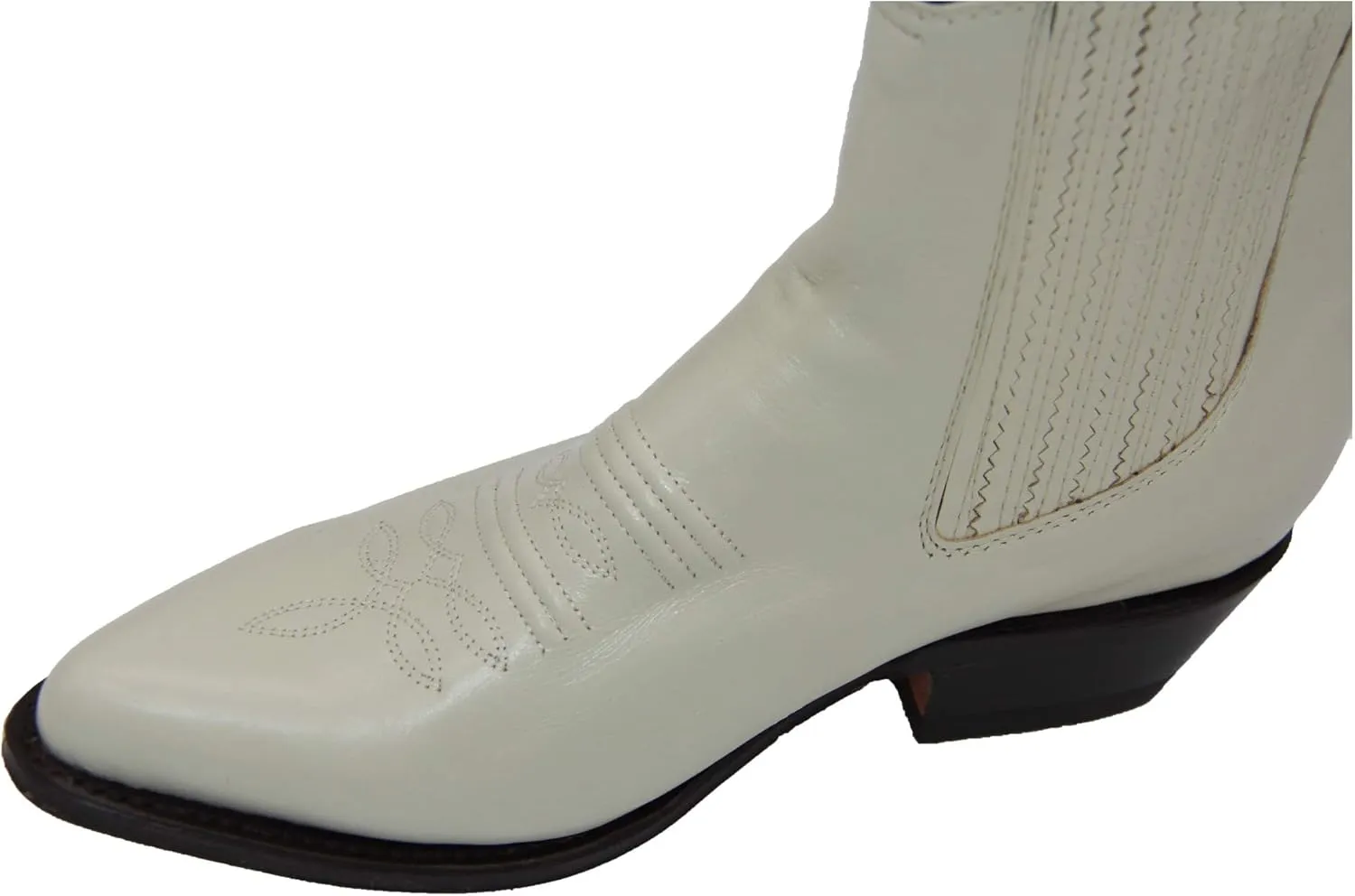 Western Shops Mens Genuine Leather Short Ankle Western Cowboy Boot Charro Botin