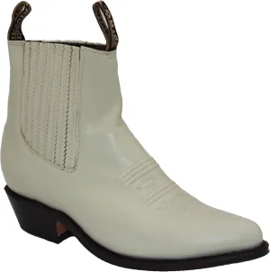Western Shops Mens Genuine Leather Short Ankle Western Cowboy Boot Charro Botin