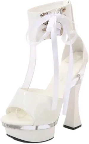 Women's 14cm Sandals Chunky Heel Platform Lace Up High Heels Fashion Everyday Work Party Plus Size Summer High Heel Sandals