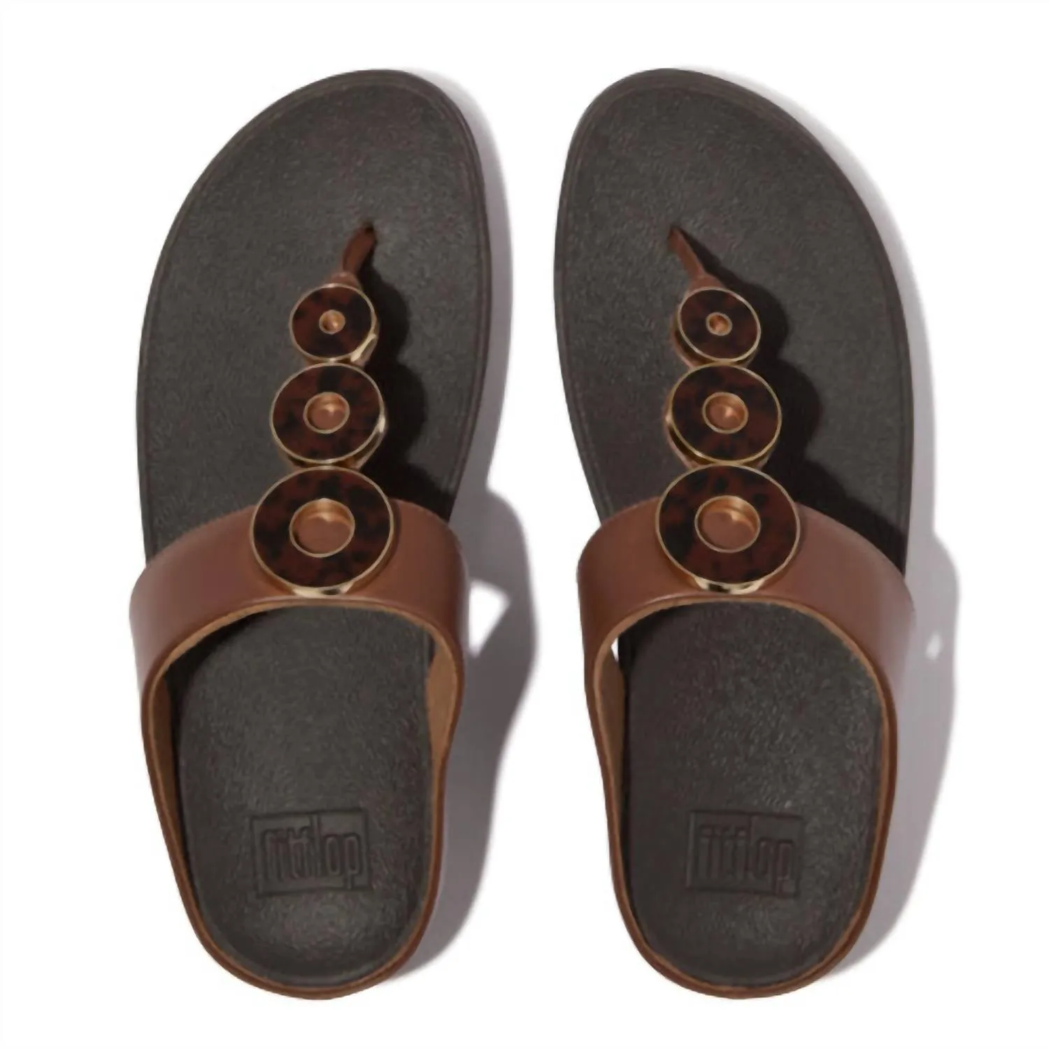 Women's Fino Resin Toe Post Sandal In Rich Brown