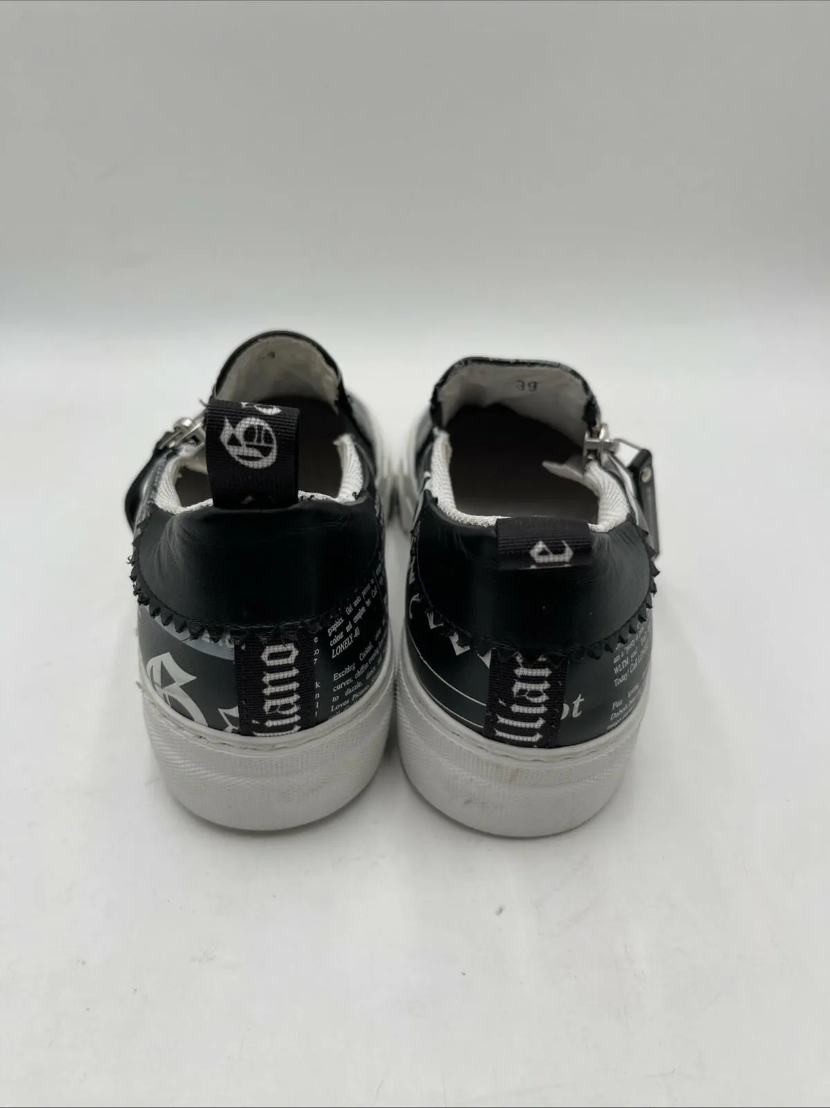 Women’s John Galliano Gazzette Slip On Sneakers Black Size 39 - Very Good