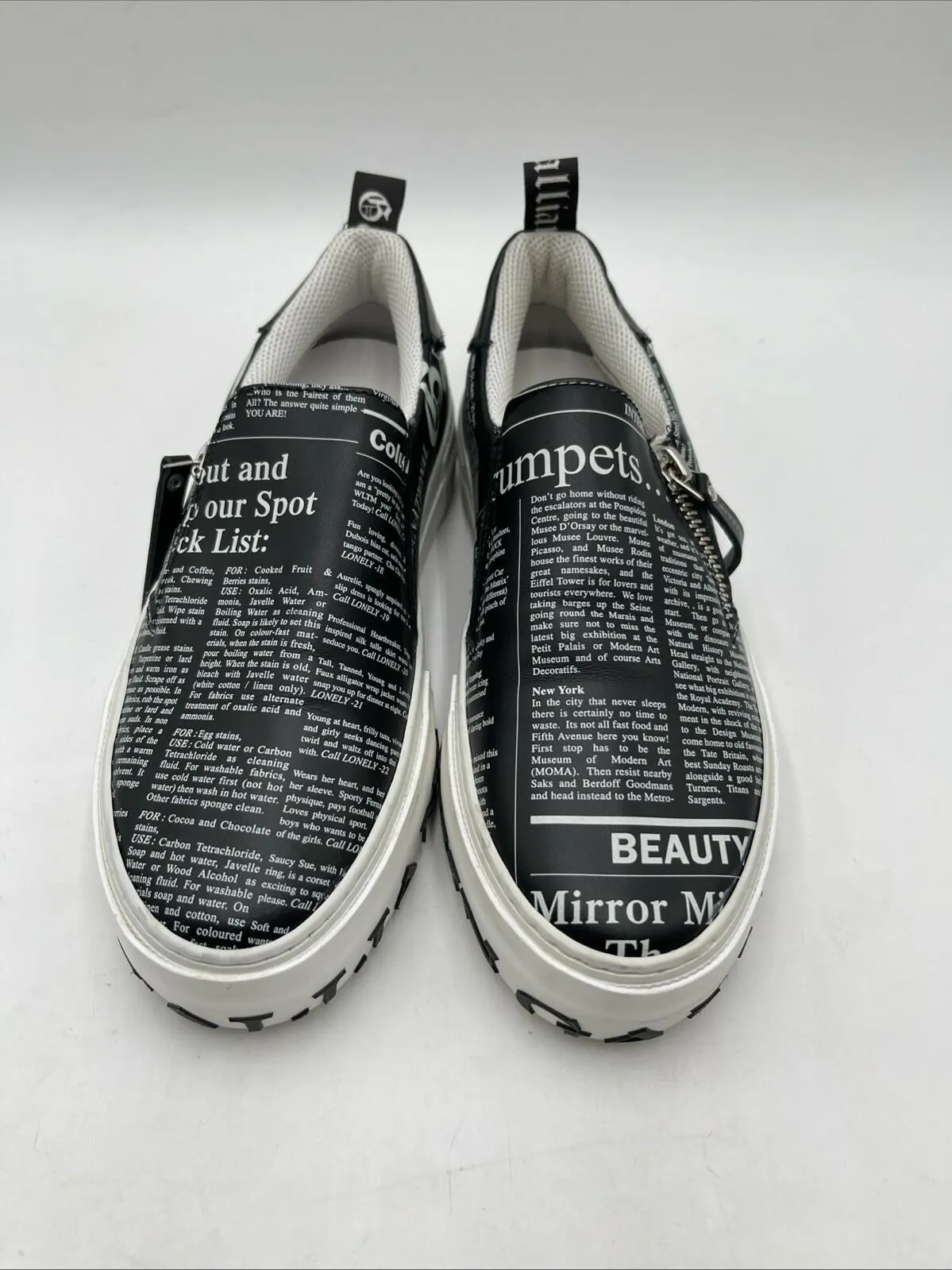 Women’s John Galliano Gazzette Slip On Sneakers Black Size 39 - Very Good