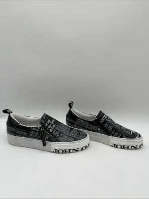 Women’s John Galliano Gazzette Slip On Sneakers Black Size 39 - Very Good