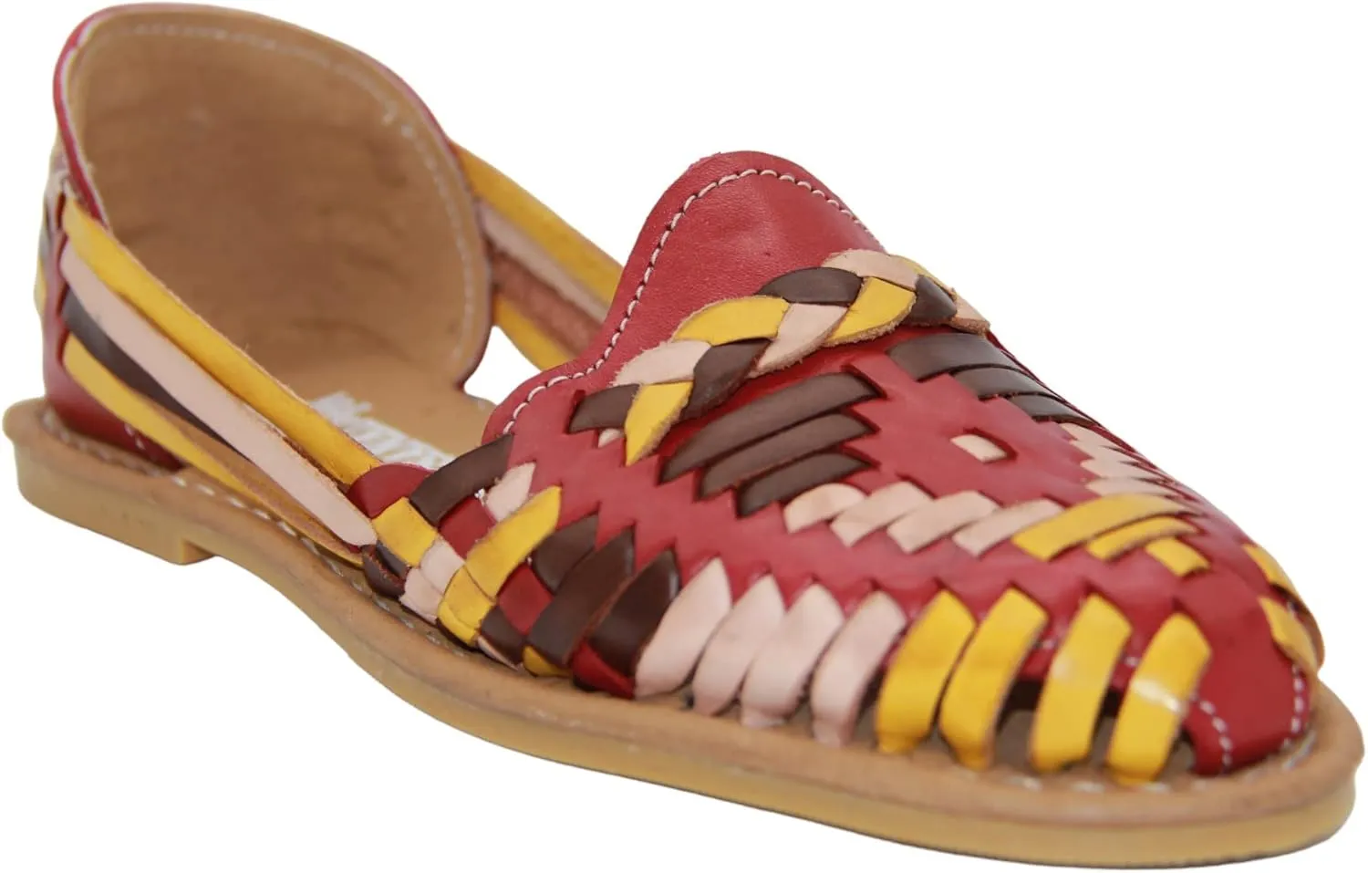 Womens Leather Traditional Huarache Sandal, Hand Woven Authentic Mexican Leather Huarache Sandal