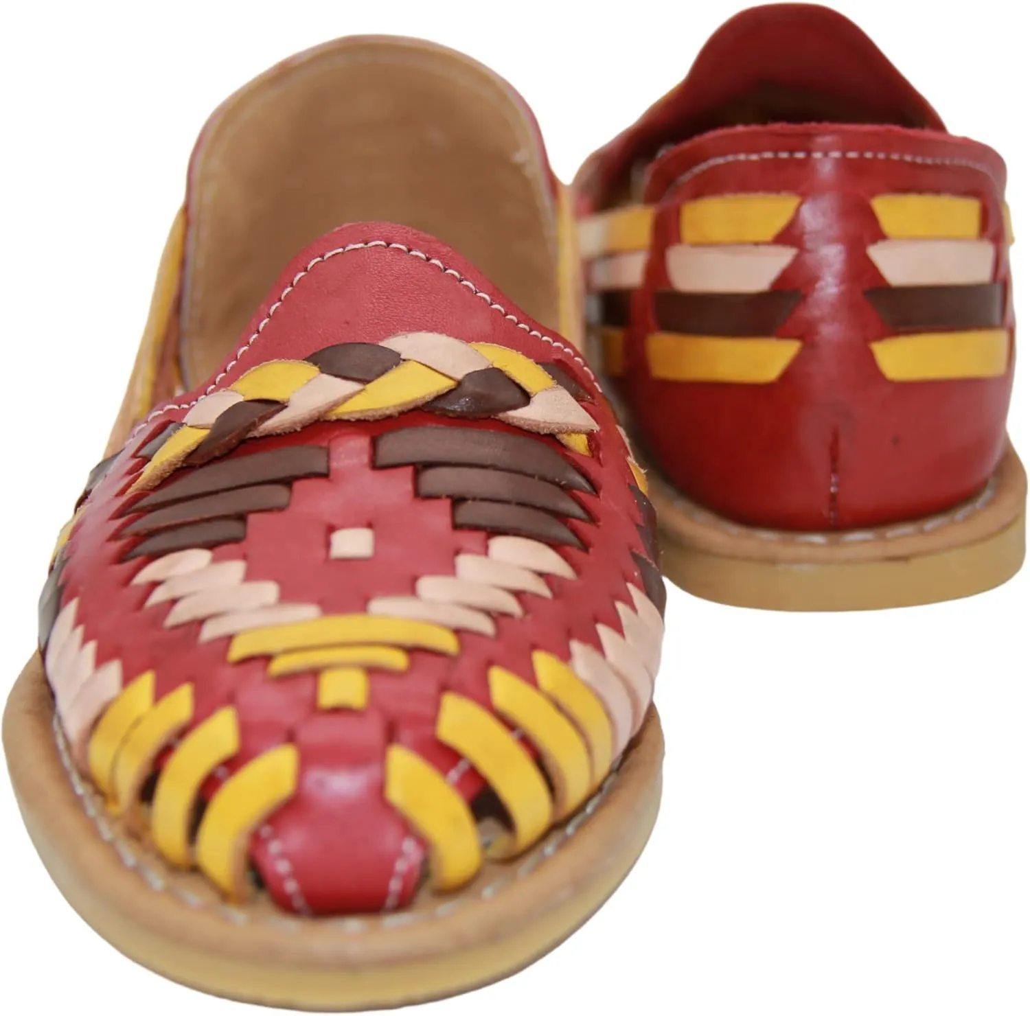Womens Leather Traditional Huarache Sandal, Hand Woven Authentic Mexican Leather Huarache Sandal