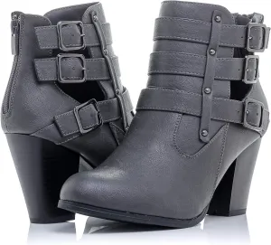 Women's Payton Boot Side Zip High Block Heel Ankle Booties