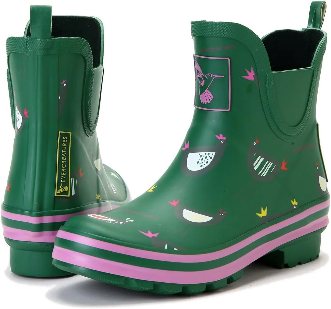 Women's Rain Boot Ankle Boots Meadow Wellies Garden Boot UK Brand