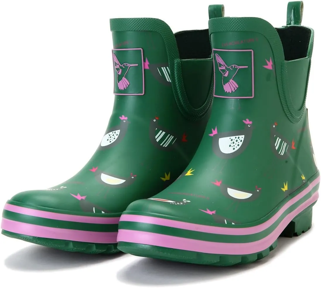 Women's Rain Boot Ankle Boots Meadow Wellies Garden Boot UK Brand