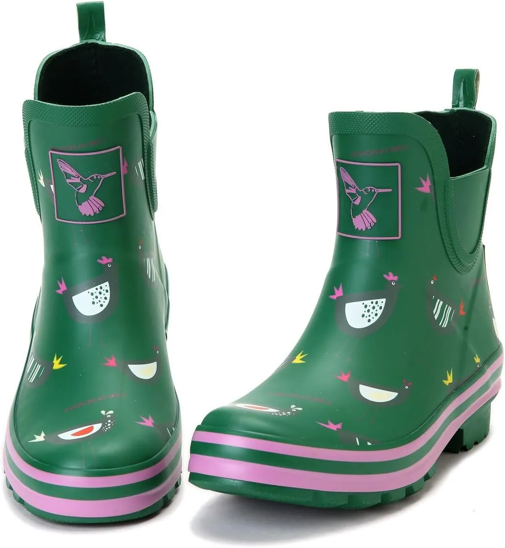 Women's Rain Boot Ankle Boots Meadow Wellies Garden Boot UK Brand