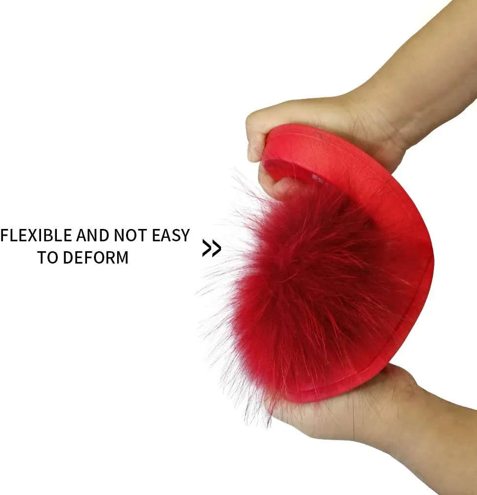 Women's Real Fox Fur Slides, Fluffy Fur Sandals for Indoor/Outdoor Comfort