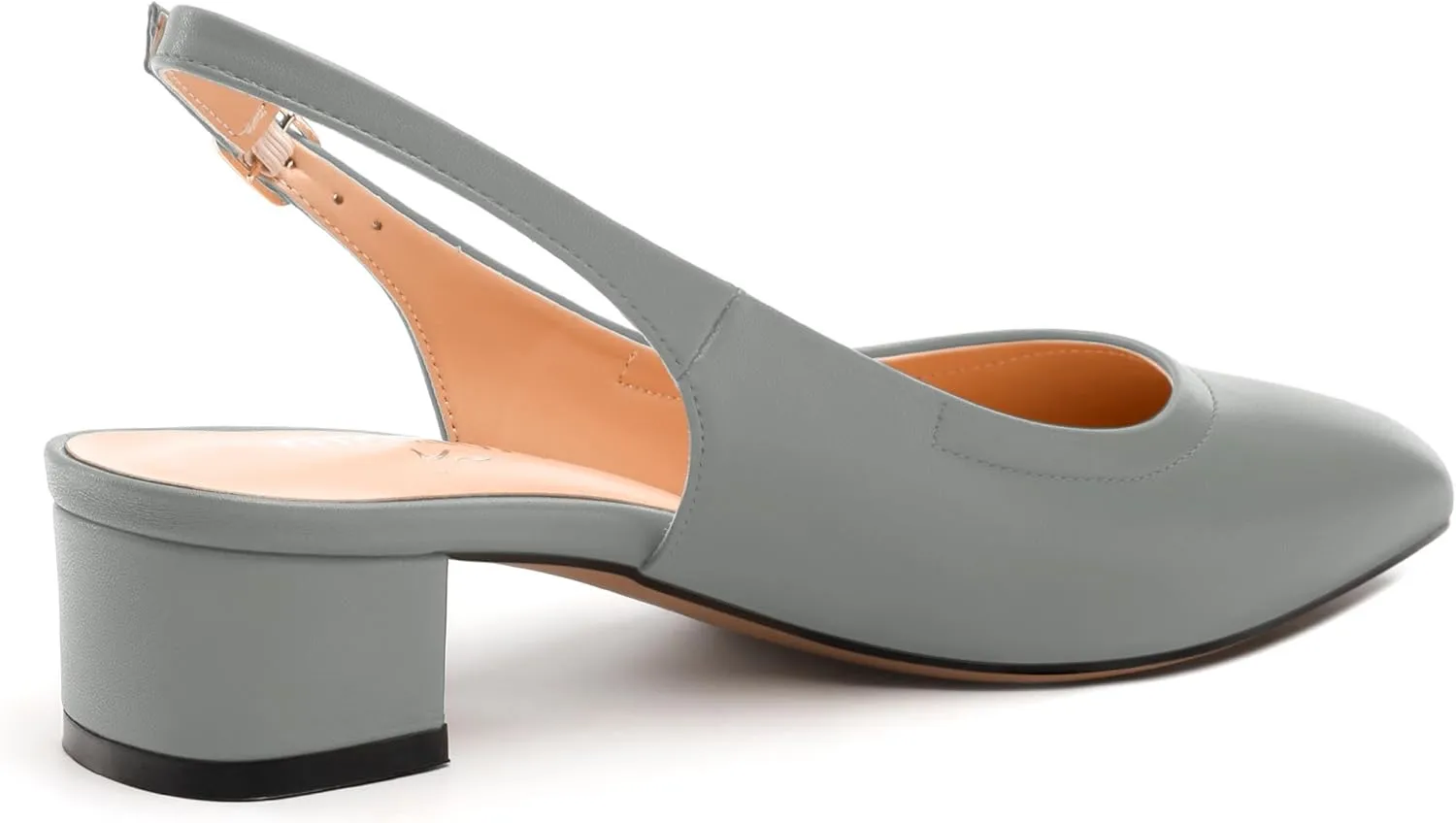 Womens Slingbacks, Square Toe Low Block Heel Pumps for Women, Comfort Casual Shoes for Workplace 1.4"