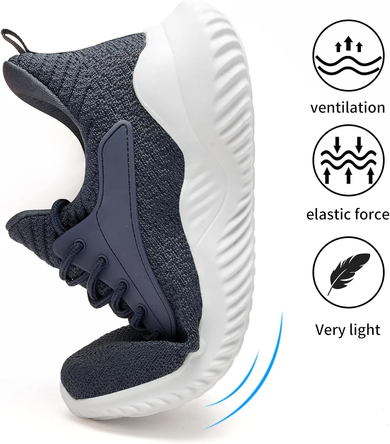 Womens Tennis Shoes Walking Sneakers - Memory Foam Running Slip On Gym Athletic Workout Nursing Comfort Work Shoe Lightweight