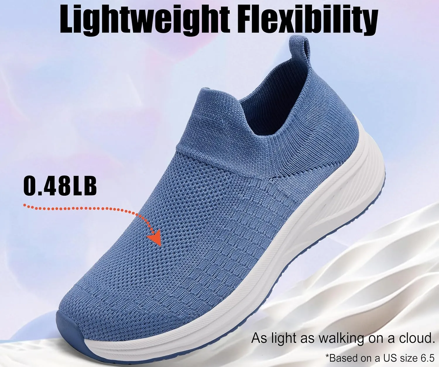 Women's Wide Slip On Walking Shoes Non-Slip Socks Shoe Lightweight Breathable Mesh Sneakers for Everyday Comfort & Style | Perfect for Work Travel