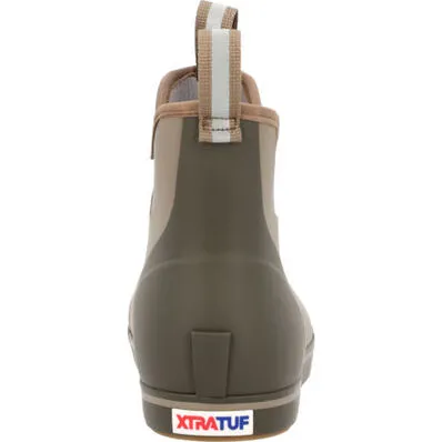 XTRATUF MEN'S 6 IN ANKLE DECK BOOT EARTH BROWN XMAB902