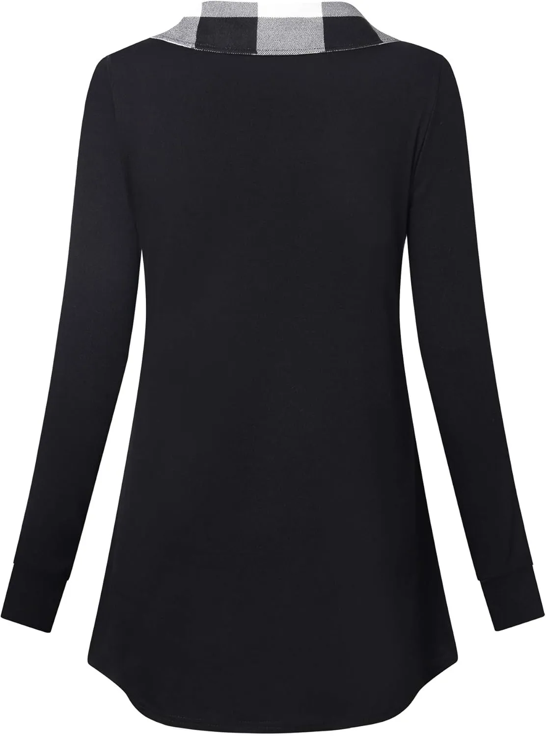 Youtalia Women's Long Sleeve Cowl Neck Tunic Color Block Pullover Sweatshirt